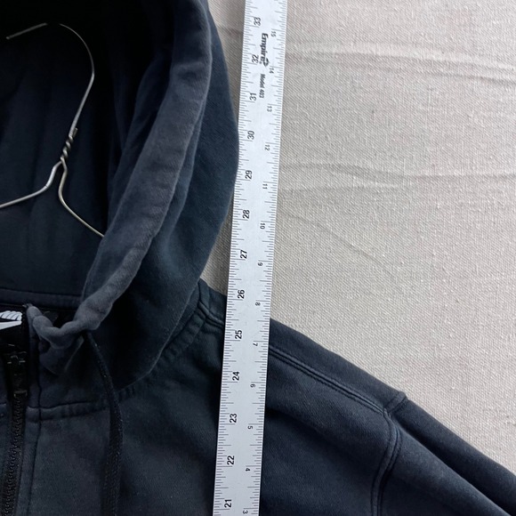 Nike Mens Just Do It Full Zip Hoodie Black Orange Patch BV5080-010 Medium - Picture 7 of 9